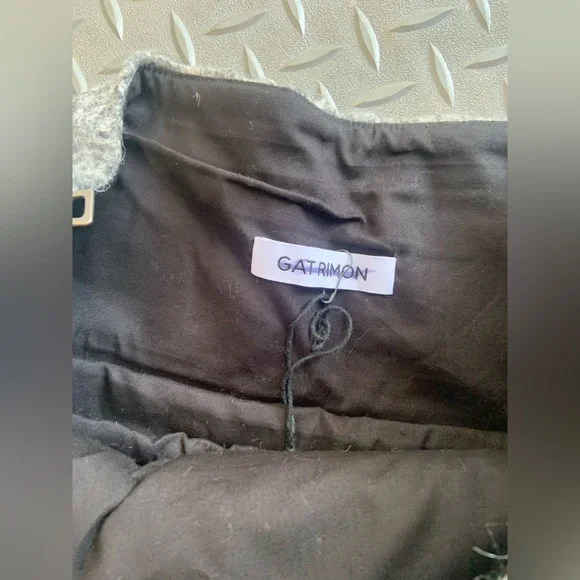 Gat rimon  elan mini skirt wool like material zipper size small fall boho classy - Picture 3 of 8